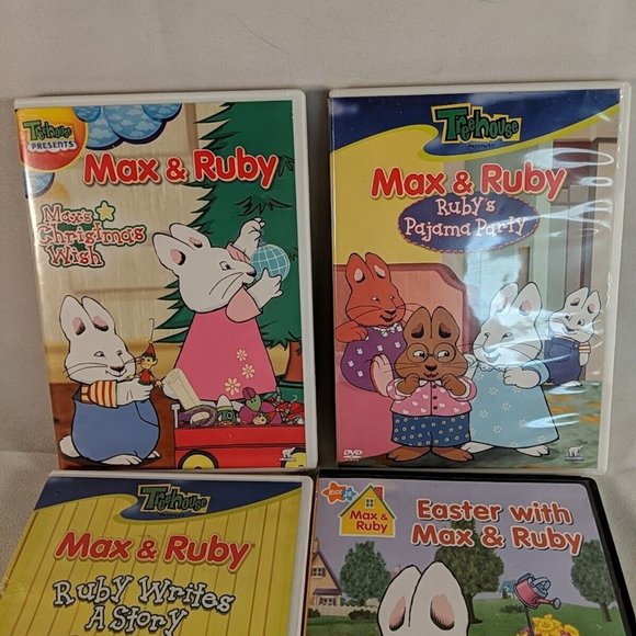 4 Max & Ruby DVDs Treehouse Nick Jr Easter Christmas Pajama Party Story Lot - Picture 2 of 12